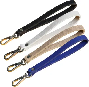 PU Leather Wrist Strap KeyChain Strap with Cross Patterned Clutch Bag Accessory Hand Strap Replacement for Handbag