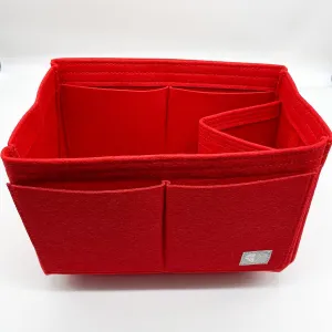 Purse Bag Organizer Felt Insert Tote Shaper Fit Speedy Neverfull MM (Red)