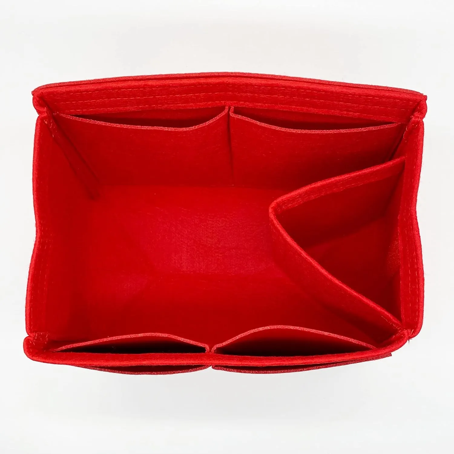 Purse Bag Organizer Felt Insert Tote Shaper Fit Speedy Neverfull MM (Red)