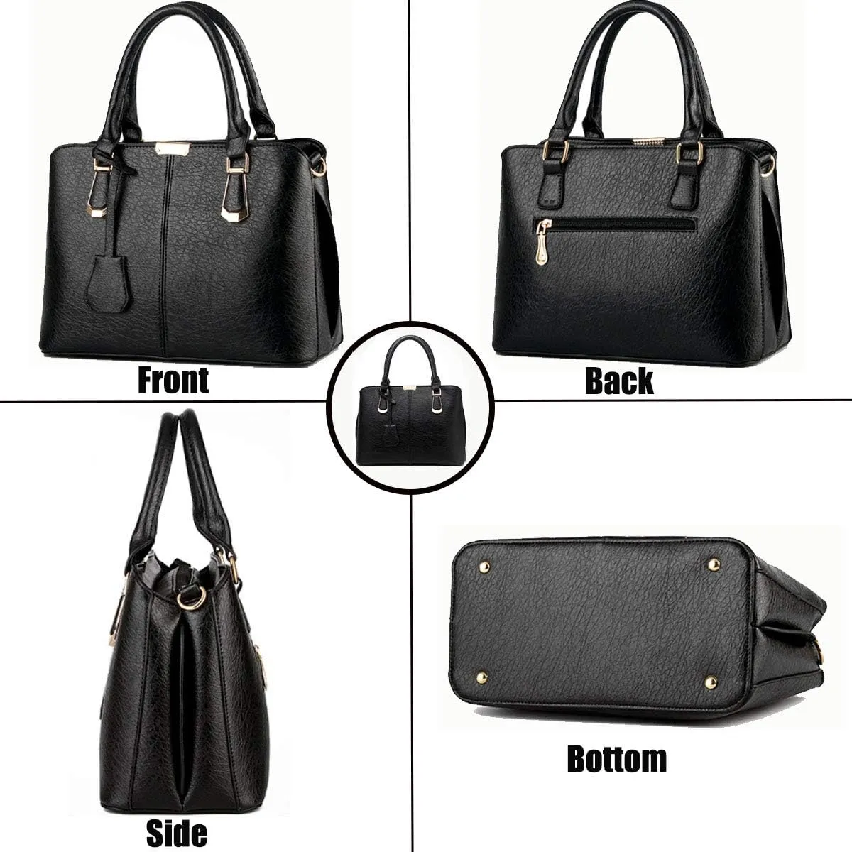 Purses and Handbags for Women Fashion Messenger Bag Ladies PU Leather Top Handle Satchel Shoulder Tote Bags