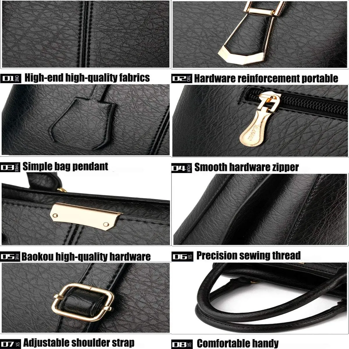 Purses and Handbags for Women Fashion Messenger Bag Ladies PU Leather Top Handle Satchel Shoulder Tote Bags