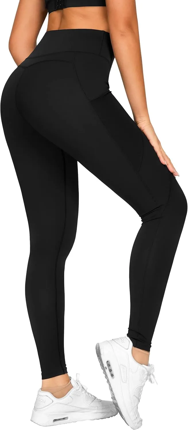 QUEENIEKE Women Yoga Pants Color Blocking Mesh Workout Running Leggings Tights 8030