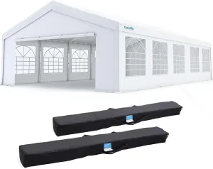 Quictent 20x30ft Heavy Duty Party Tent Outdoor Canopy Tent Carport Wedding Event Shelter BBQ Wedding Tents for Parties with Storage Bags(Church)