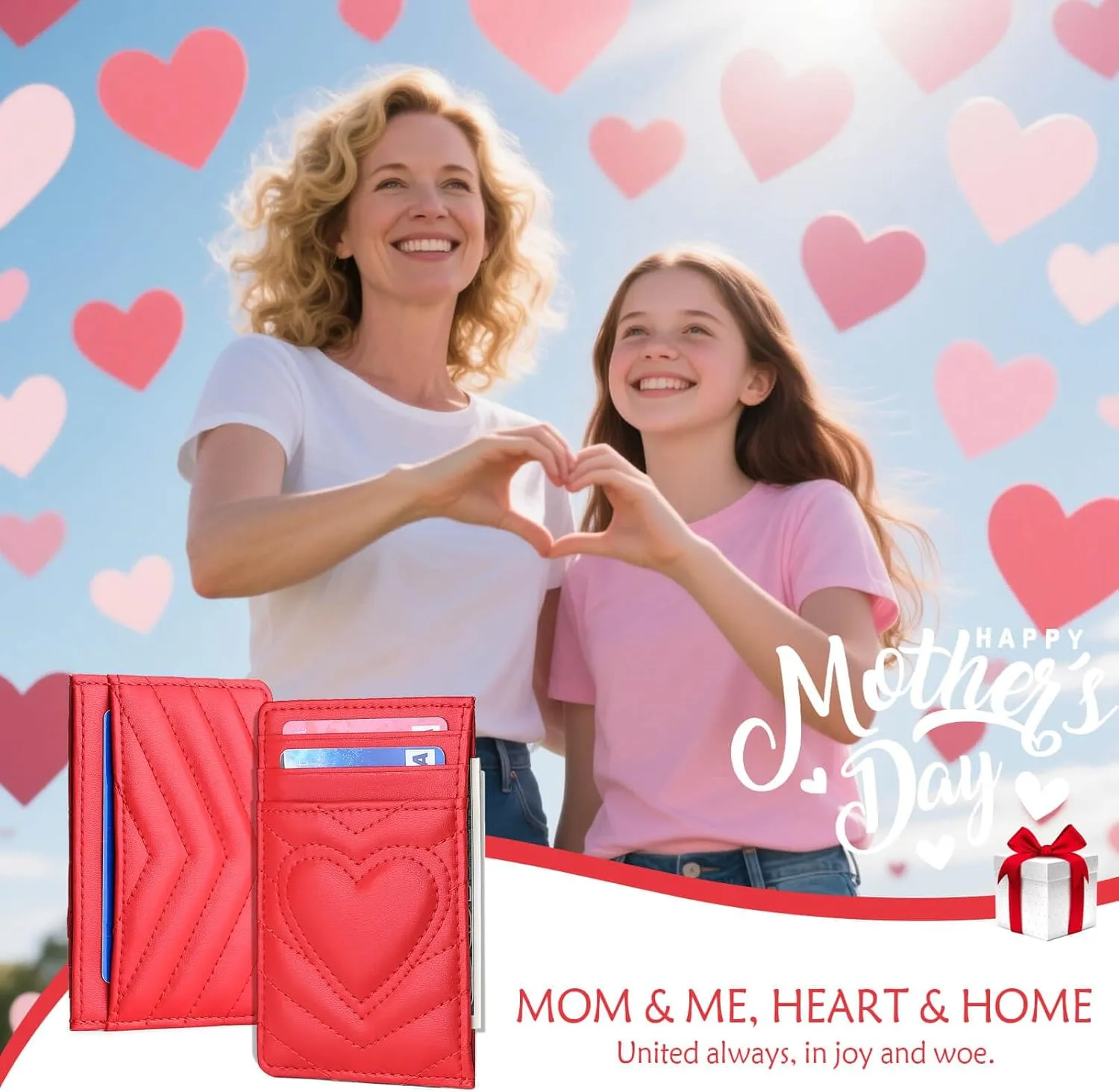 Quilted Leather Card Holder Wallet with RFID Blocking - Gifts for Teenage Girls and Women