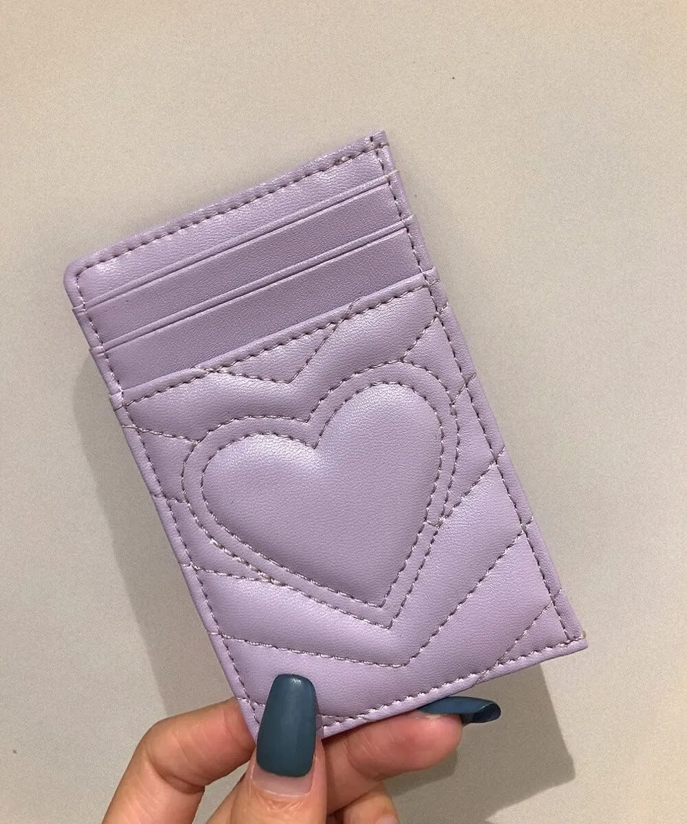 Quilted Leather Card Holder Wallet with RFID Blocking - Gifts for Teenage Girls and Women