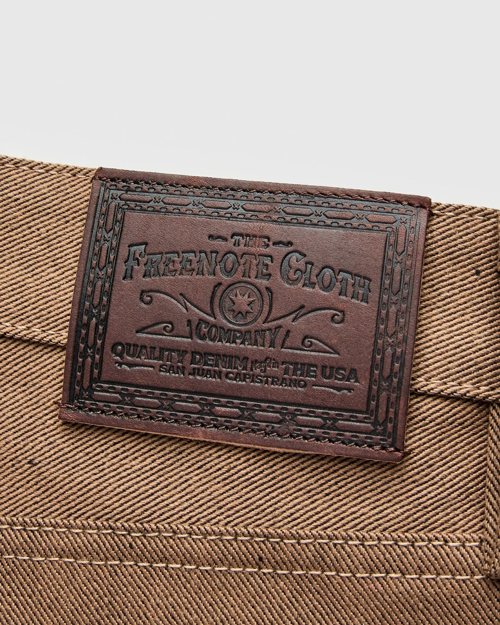 "Portola" 15oz Brown Selvedge Denim - Tapered Fit