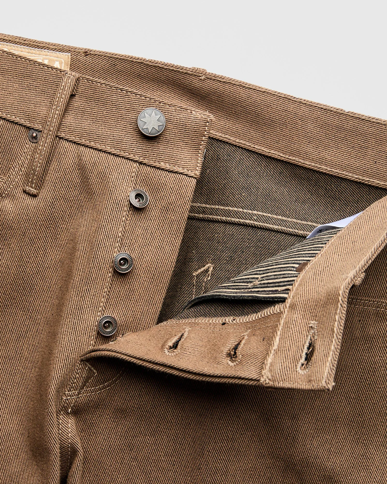 "Portola" 15oz Brown Selvedge Denim - Tapered Fit