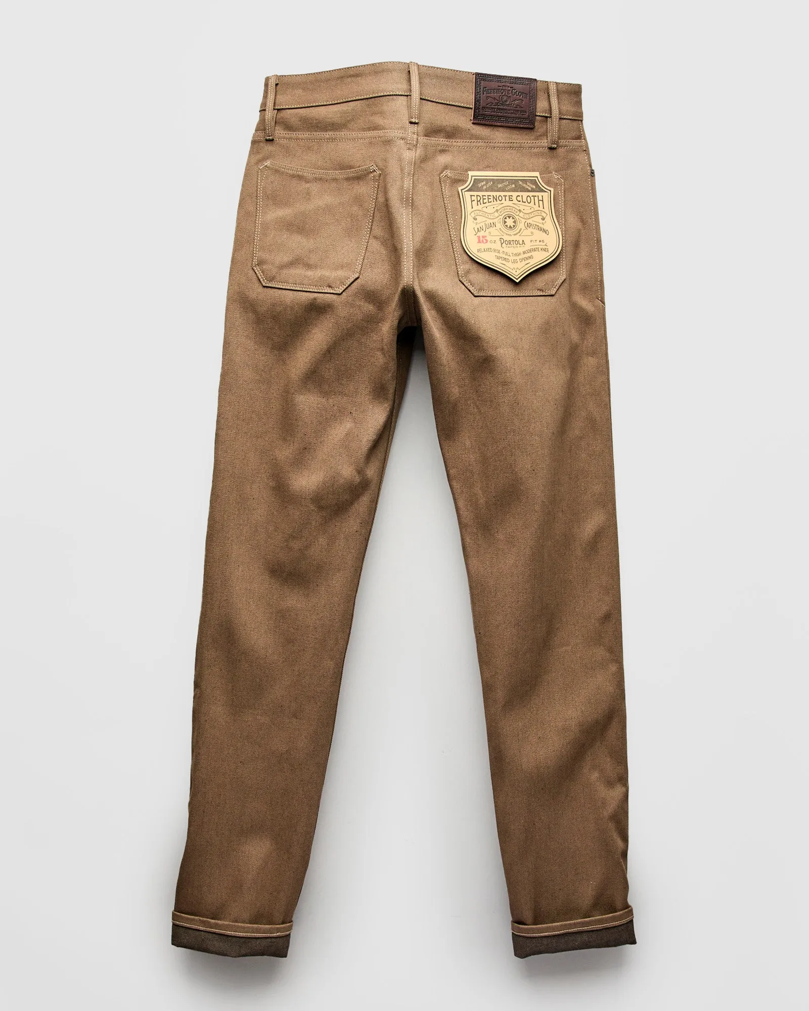 "Portola" 15oz Brown Selvedge Denim - Tapered Fit