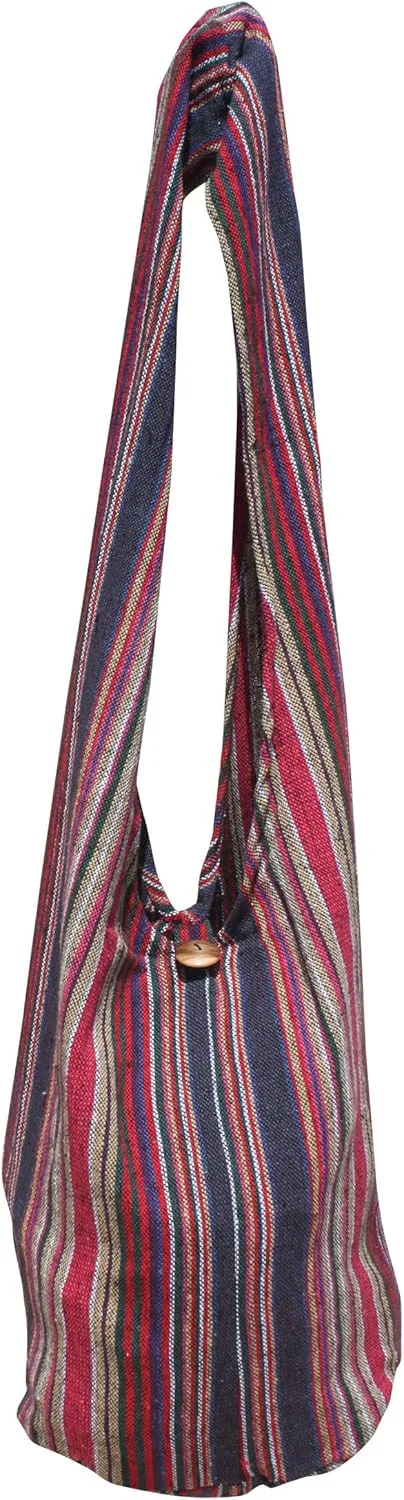 RaanPahMuang Thick Soft Cotton Large Yaam Shoulder Mexican Messenger Bag Long Strap