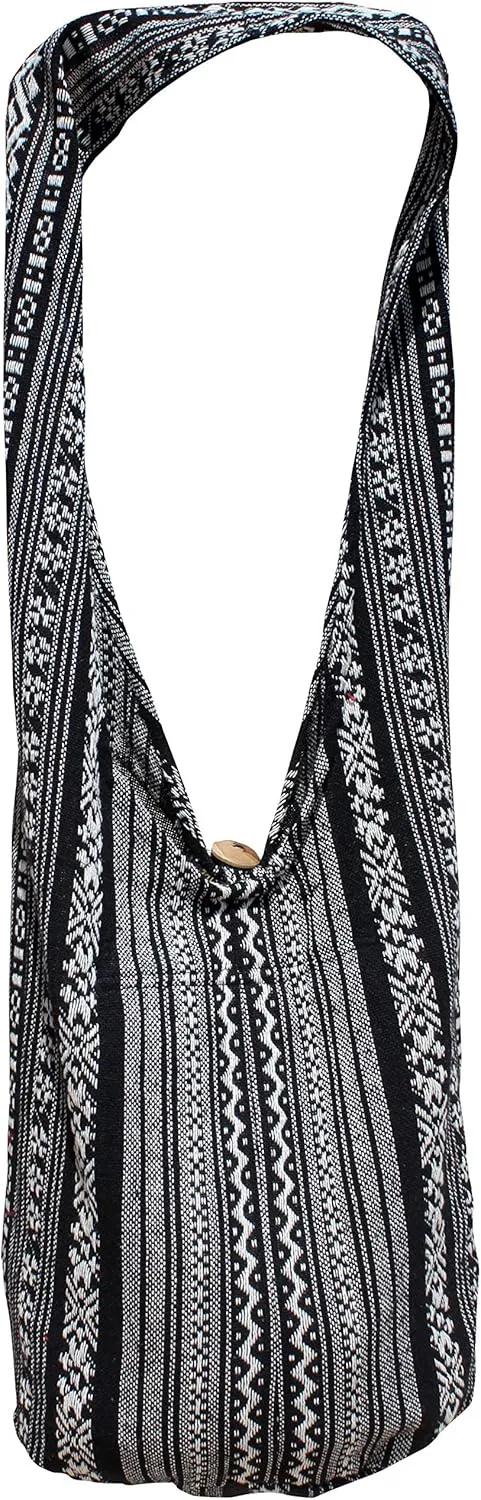 RaanPahMuang Thick Soft Cotton Large Yaam Shoulder Mexican Messenger Bag Long Strap