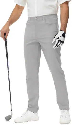Rdruko Men's Golf Stretch Pants Casual Slacks Lightweight Business Quick Dry Dress Work Trousers