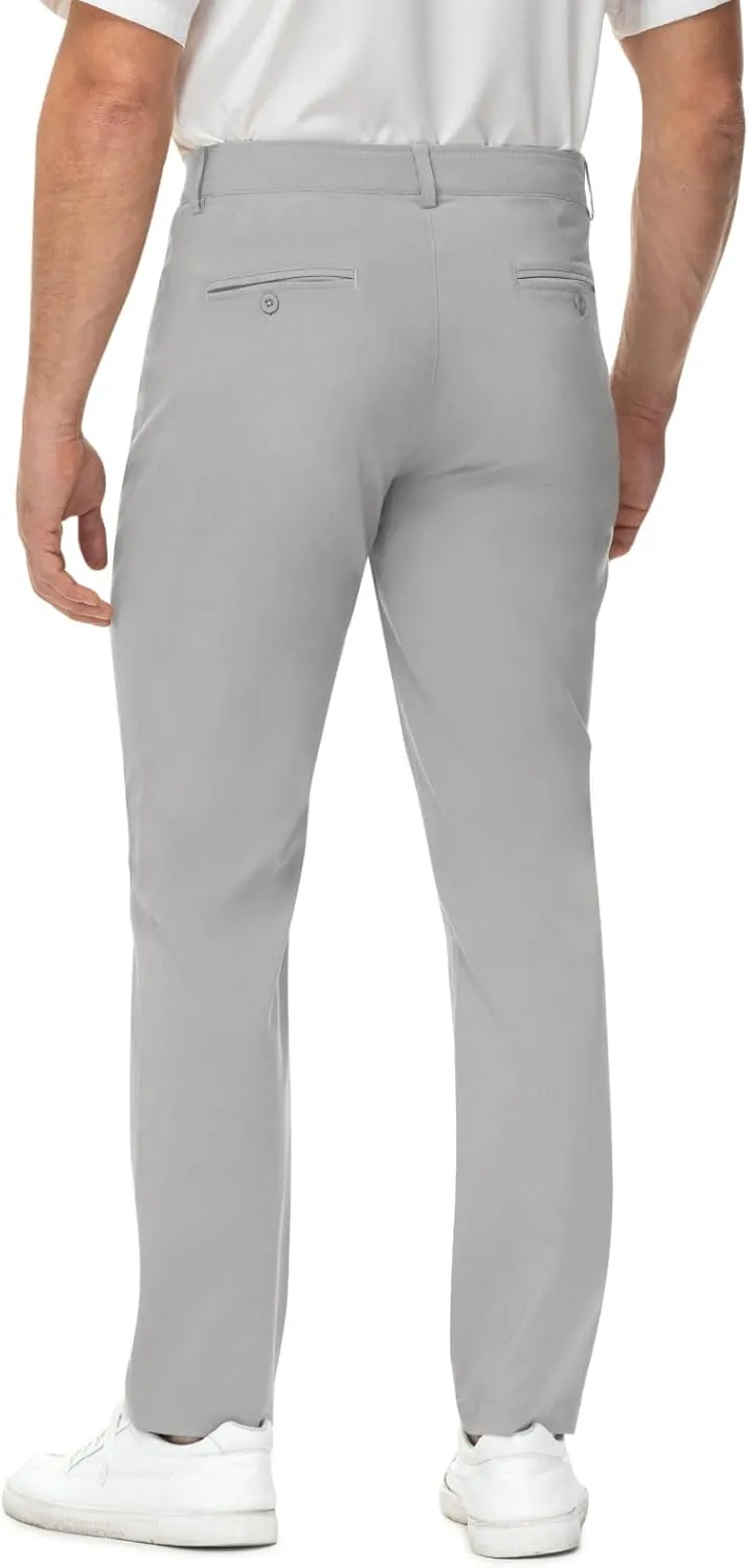 Rdruko Men's Golf Stretch Pants Casual Slacks Lightweight Business Quick Dry Dress Work Trousers