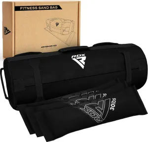 RDX Sandbag for Fitness Weights Training, Unfilled Power Bags with Handles, 5-200 LBs Adjustable Weighted Slam Bag for Strength Powerlifting Running Heavy Workout Home Gym Exercise, Sold AS UNFILLED
