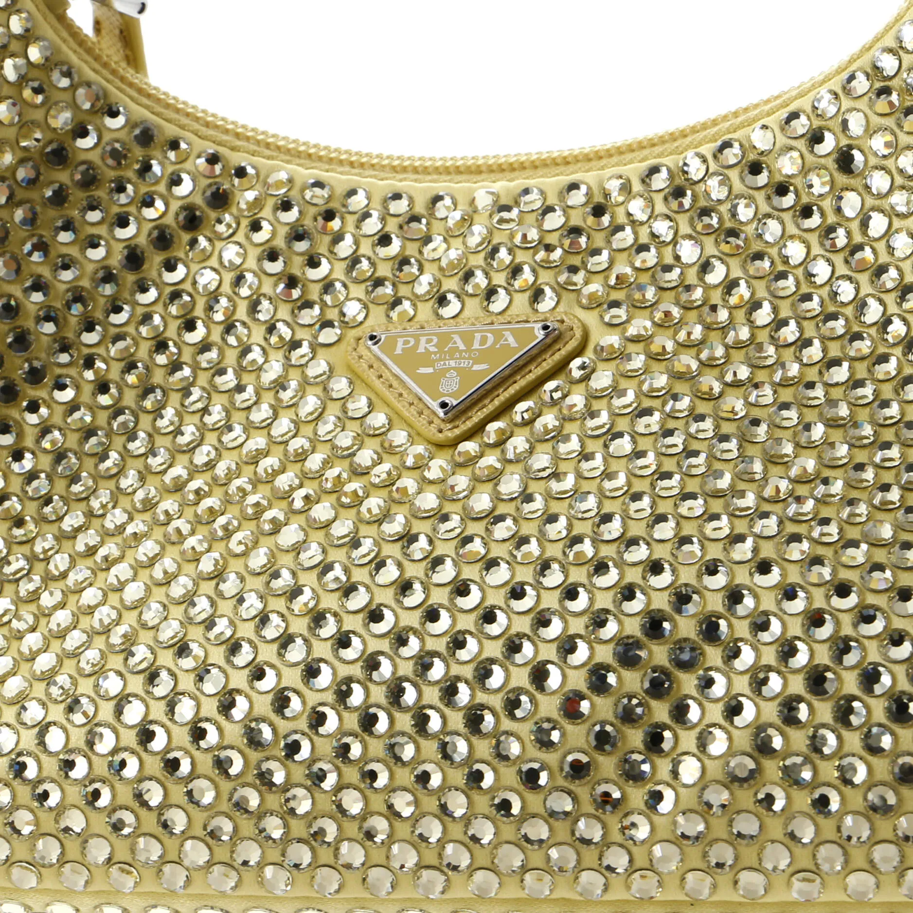 Re-Edition 2000 Hobo Crystal Embellished Satin Mini