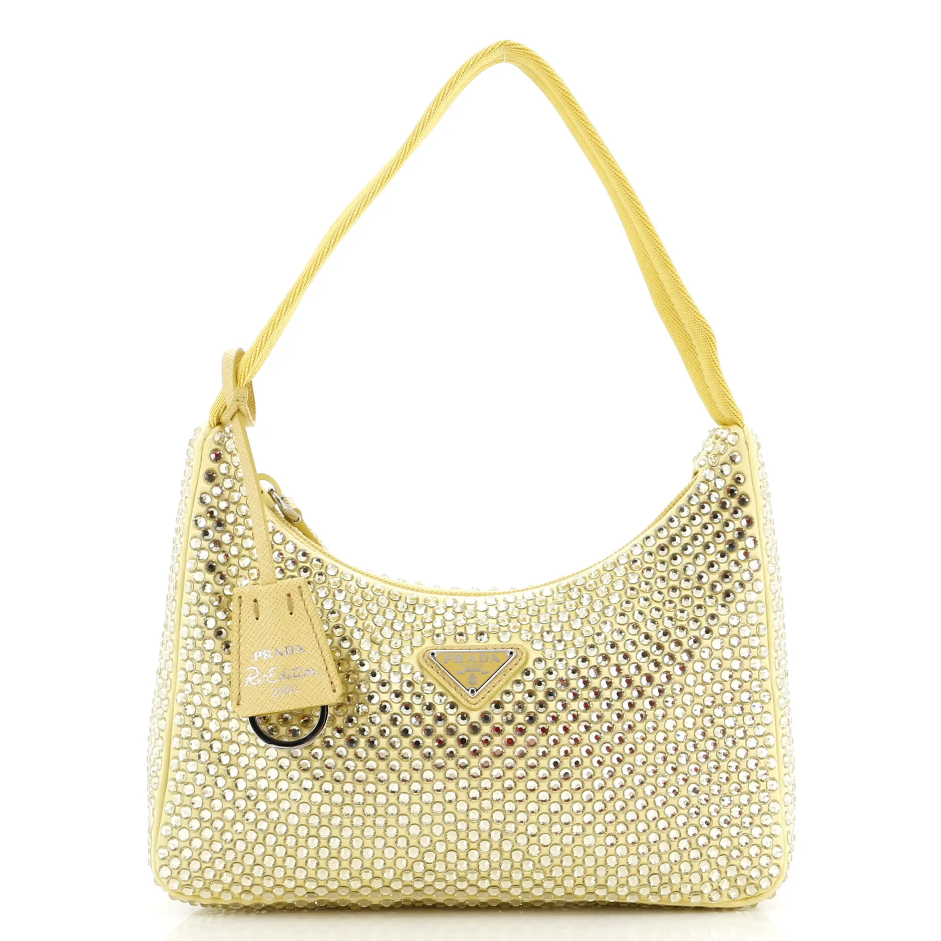 Re-Edition 2000 Hobo Crystal Embellished Satin Mini