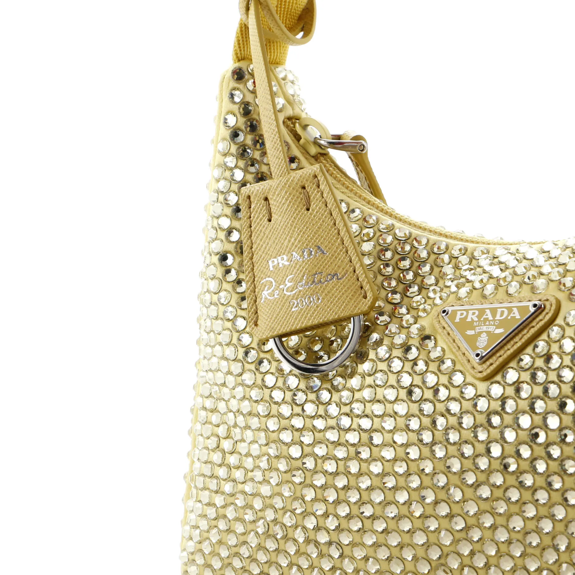Re-Edition 2000 Hobo Crystal Embellished Satin Mini