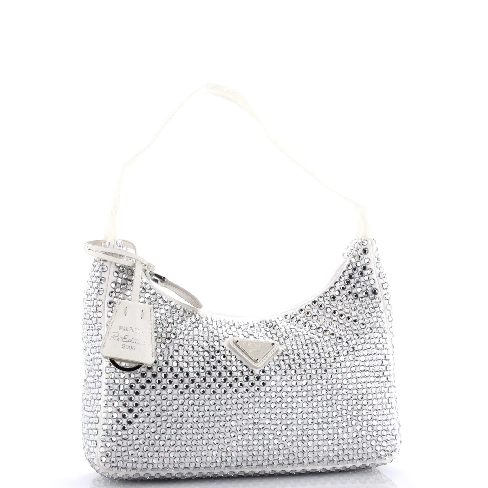 Re-Edition 2000 Hobo Crystal Embellished Satin Mini