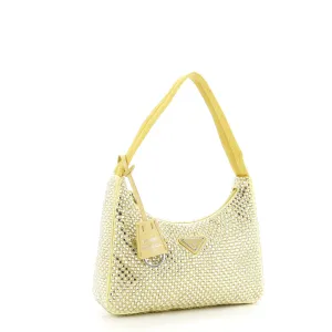 Re-Edition 2000 Hobo Crystal Embellished Satin Mini