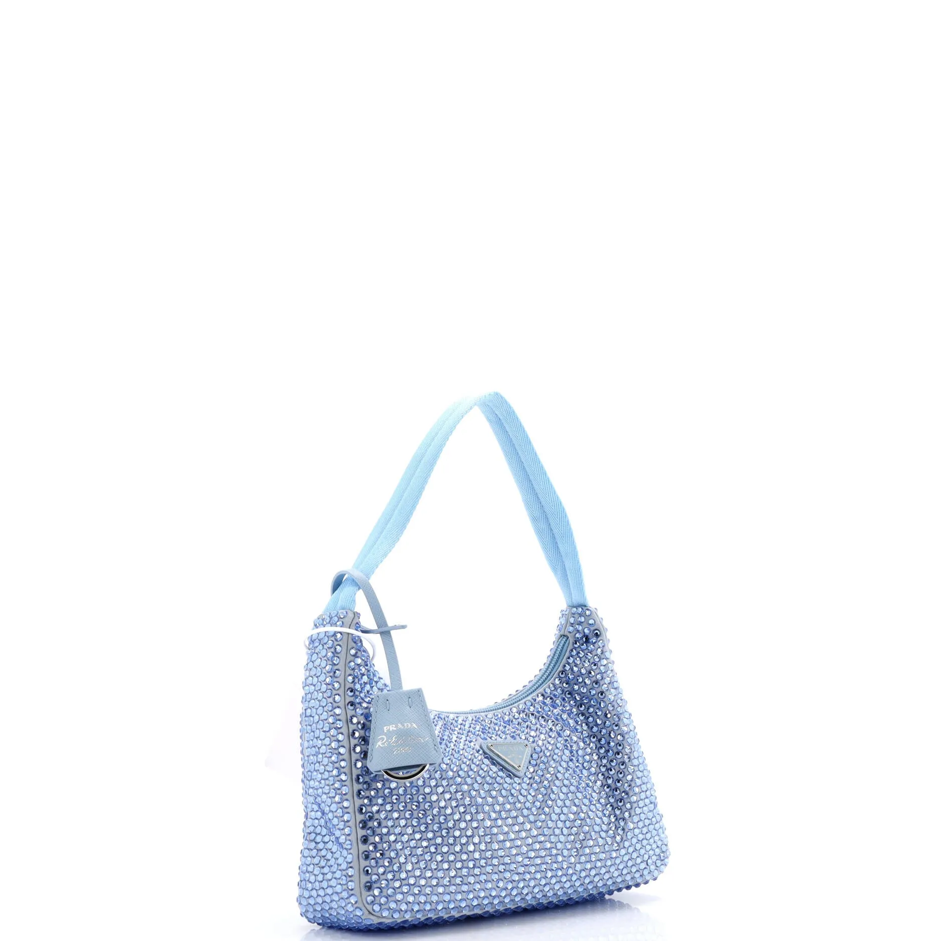 Re-Edition 2000 Hobo Crystal Embellished Satin Mini