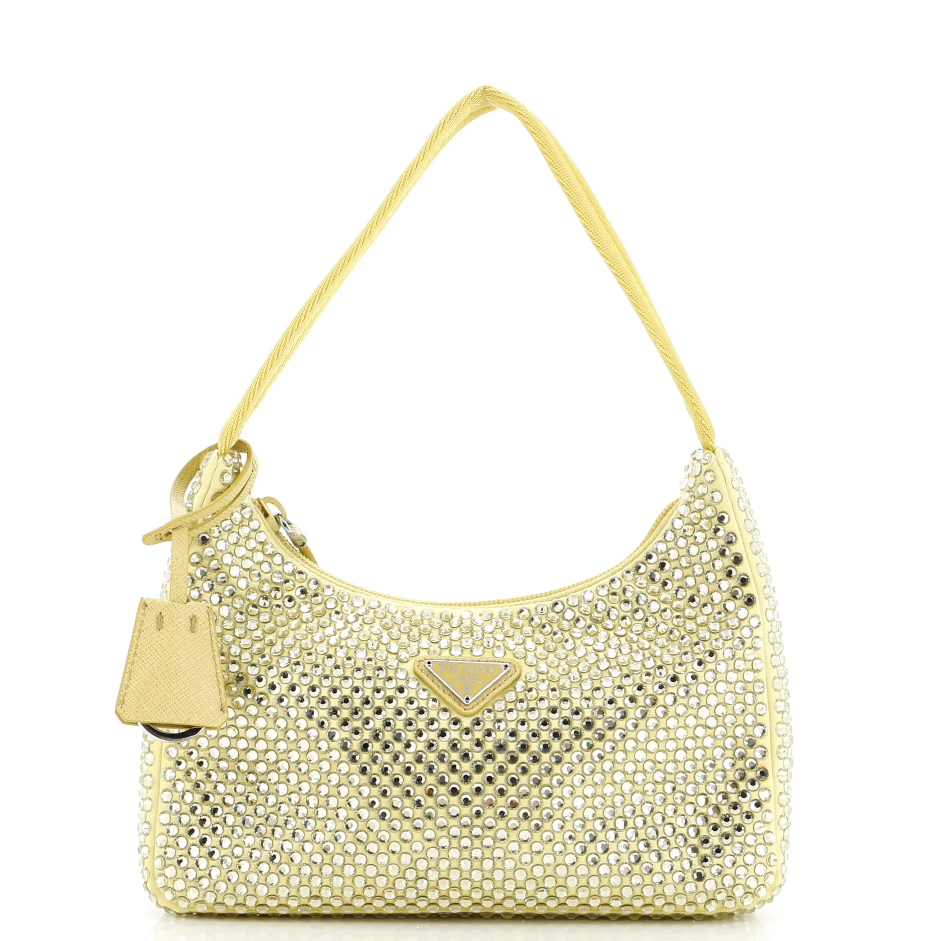 Re-Edition 2000 Hobo Crystal Embellished Satin Mini