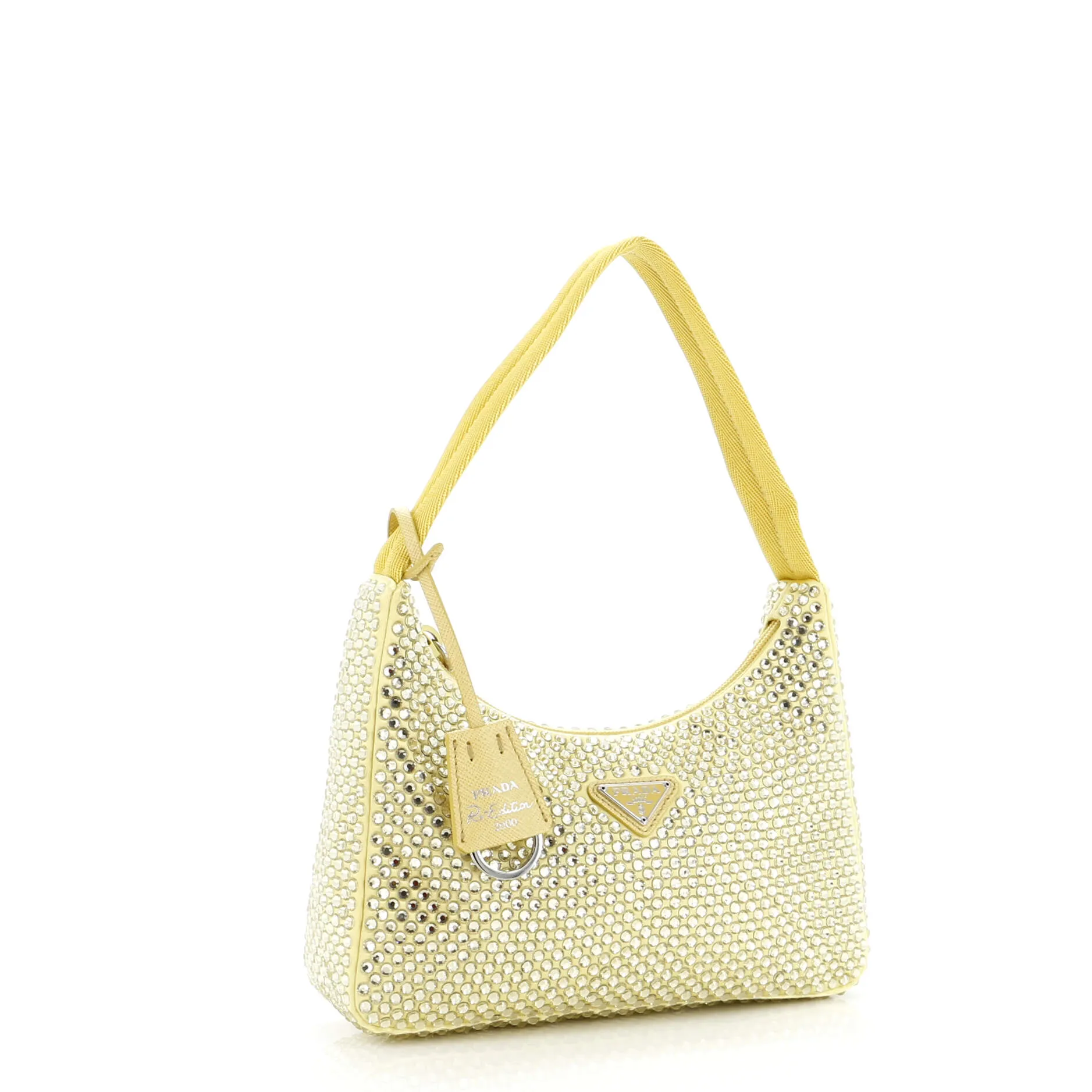 Re-Edition 2000 Hobo Crystal Embellished Satin Mini