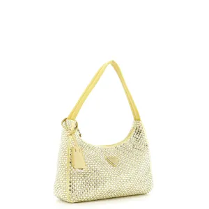 Re-Edition 2000 Hobo Crystal Embellished Satin Mini