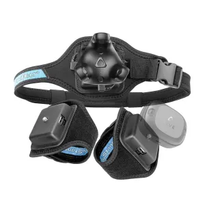 Rebuff Reality Trackstrap Plus for Vive Ultimate Tracker, Vive Tracker, Tundra Tracker, 20  Hrs Playtime, Full Body Tracking in VR Chat & Dance Dash, Trackers Sold Separately