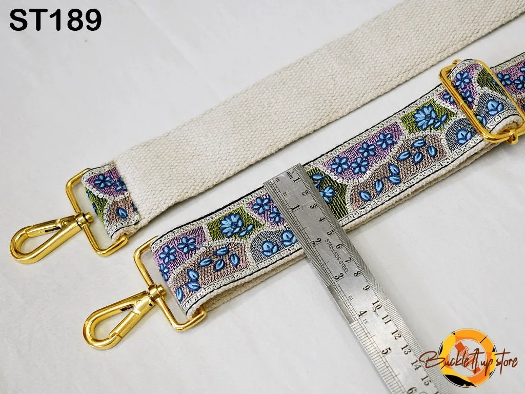 Replacement Strap Purse Strap Crossbody Strap for Purses Embroidered Boho Bags Strap Boho Guitar Strap Embroidery Handbag Strap gift for her
