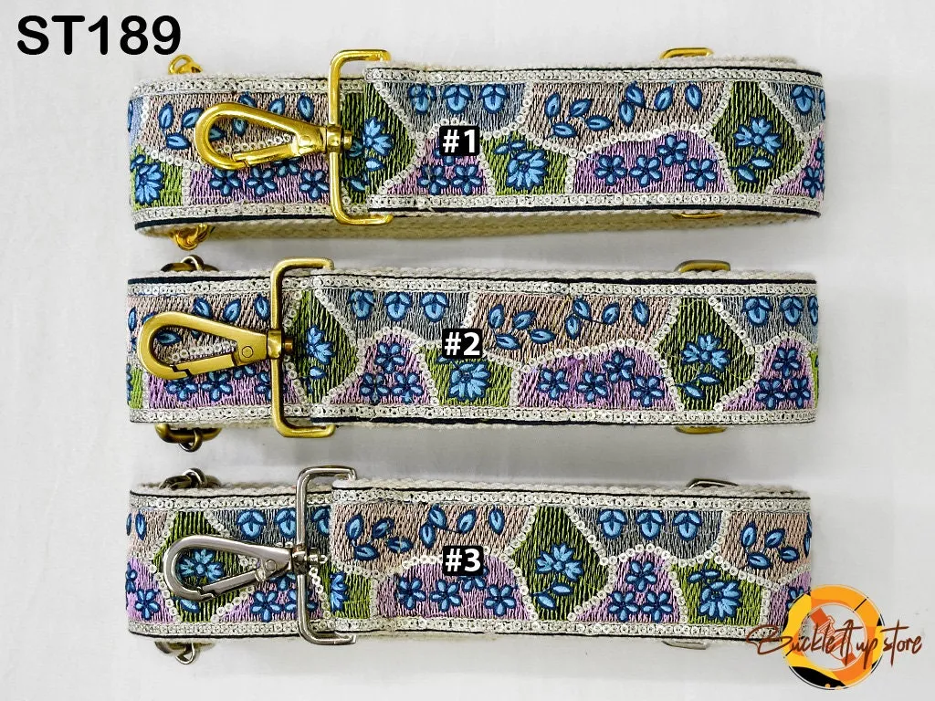 Replacement Strap Purse Strap Crossbody Strap for Purses Embroidered Boho Bags Strap Boho Guitar Strap Embroidery Handbag Strap gift for her