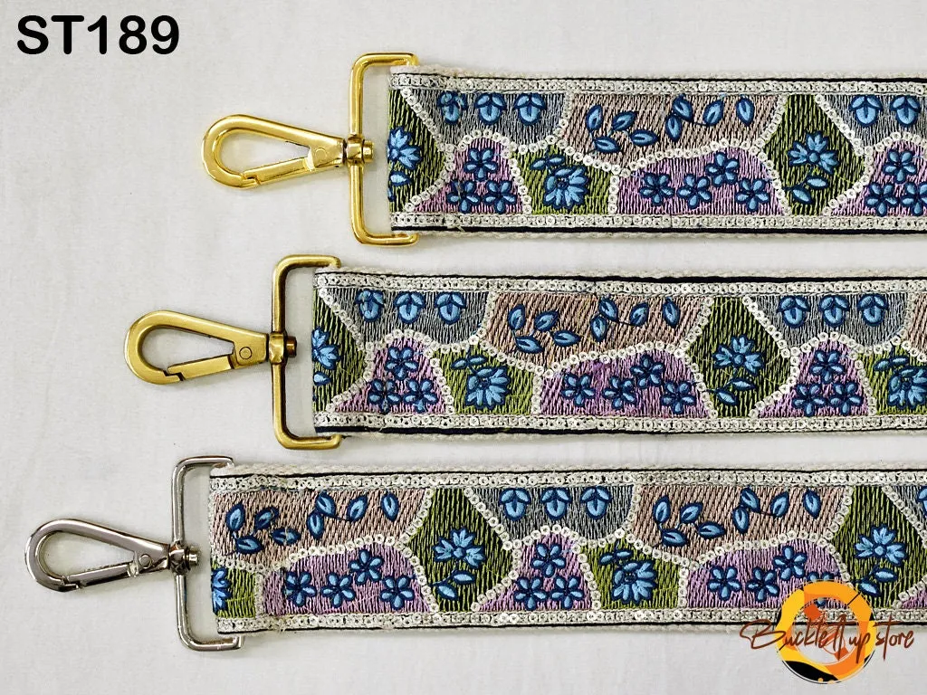 Replacement Strap Purse Strap Crossbody Strap for Purses Embroidered Boho Bags Strap Boho Guitar Strap Embroidery Handbag Strap gift for her