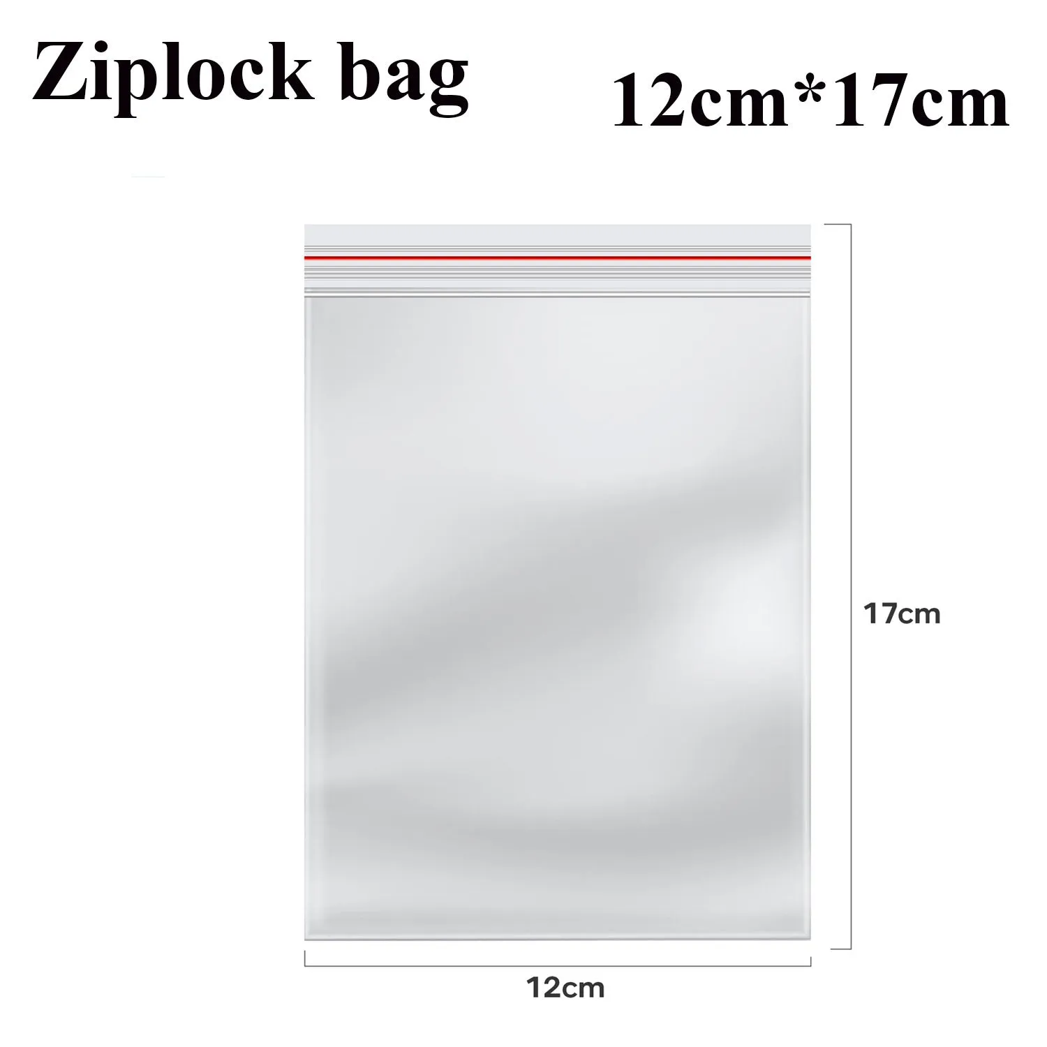 Resealable Self Sealing Bag Clear Reclosable Zip Poly Bag ~5292