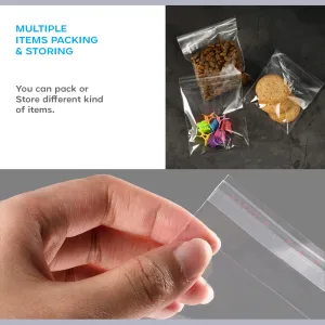 Resealable Self Sealing Bag Clear Reclosable Zip Poly Bag ~5292