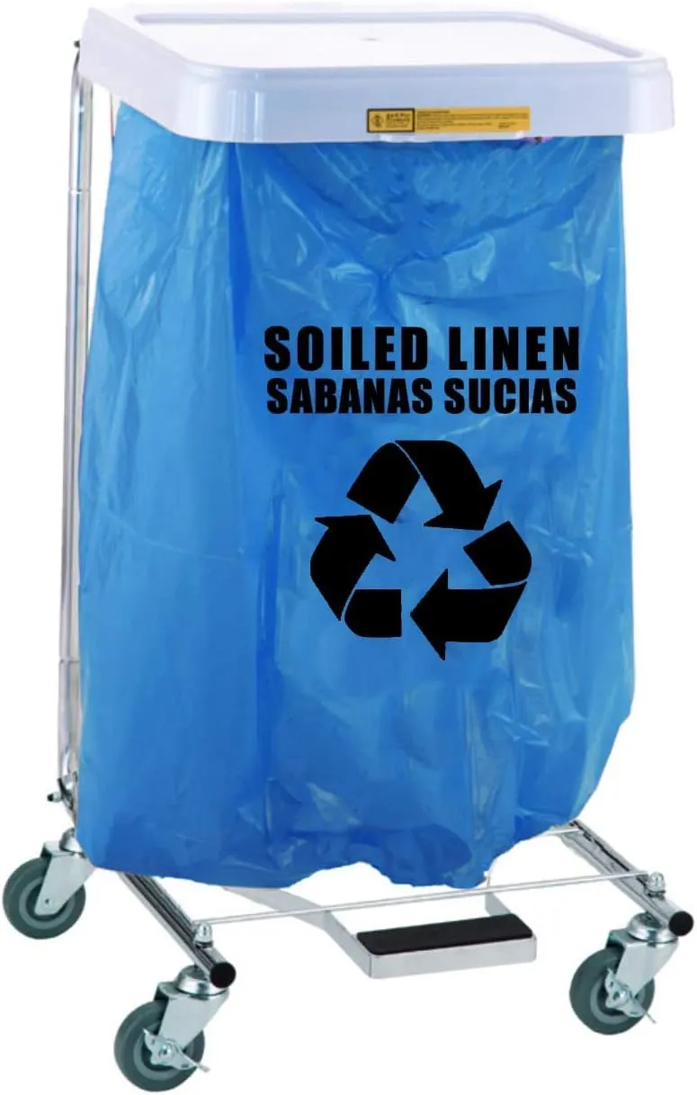 Resilia Heavy Duty Soiled Linen Bags - Hospital Waste Disposal, Laundry Bag, Trash Liner, Sanitary Storage, OSHA Approved, Dark Blue, 33 Gallon, 29" W x 43" L, 1 Mil, 0.001 Inch, 25 Bags