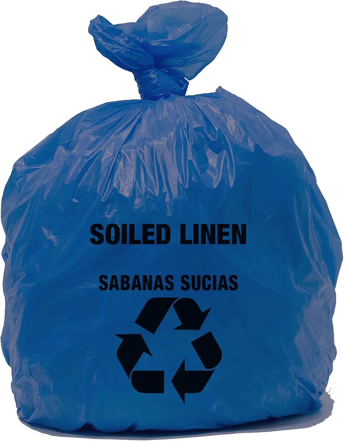 Resilia Heavy Duty Soiled Linen Bags - Hospital Waste Disposal, Laundry Bag, Trash Liner, Sanitary Storage, OSHA Approved, Dark Blue, 33 Gallon, 29" W x 43" L, 1 Mil, 0.001 Inch, 25 Bags