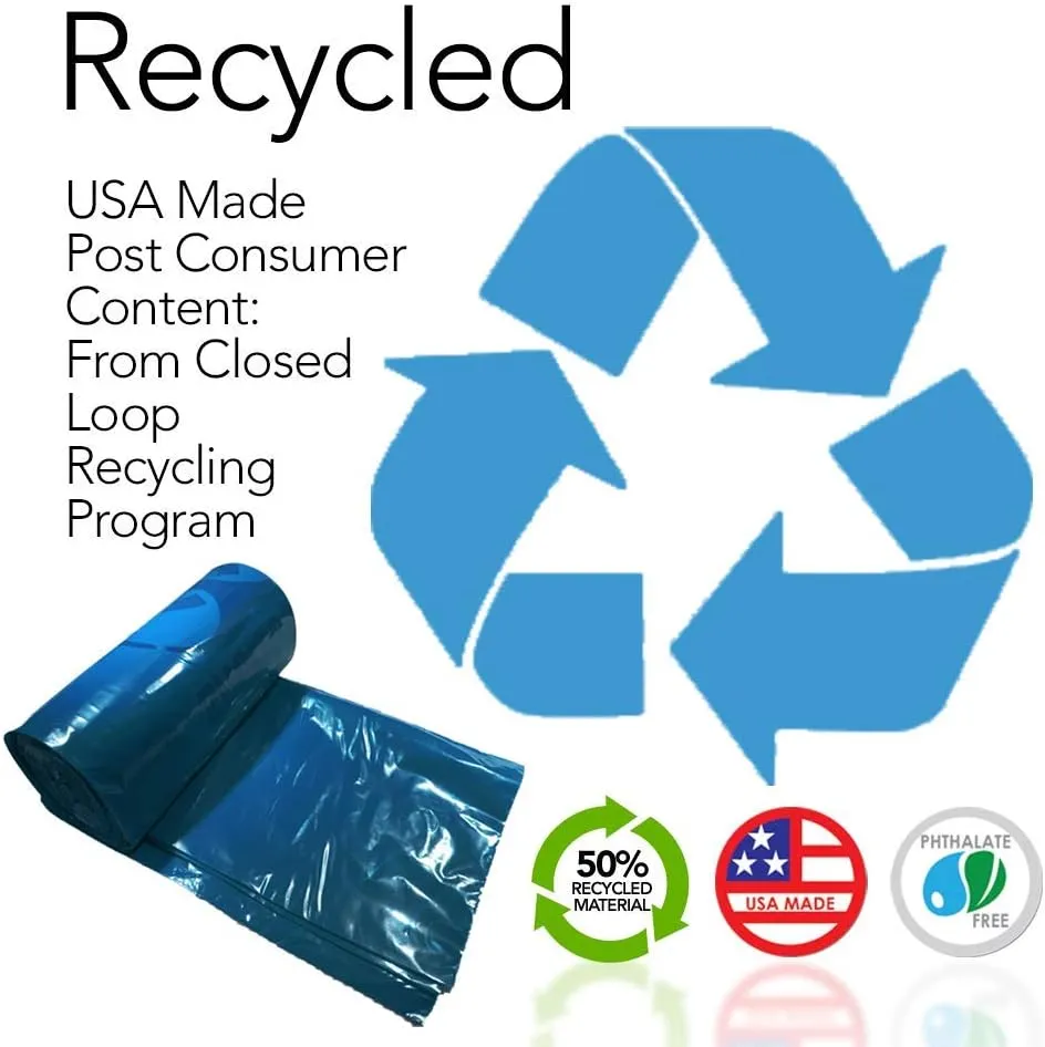 Resilia Heavy Duty Soiled Linen Bags - Hospital Waste Disposal, Laundry Bag, Trash Liner, Sanitary Storage, OSHA Approved, Dark Blue, 33 Gallon, 29" W x 43" L, 1 Mil, 0.001 Inch, 25 Bags