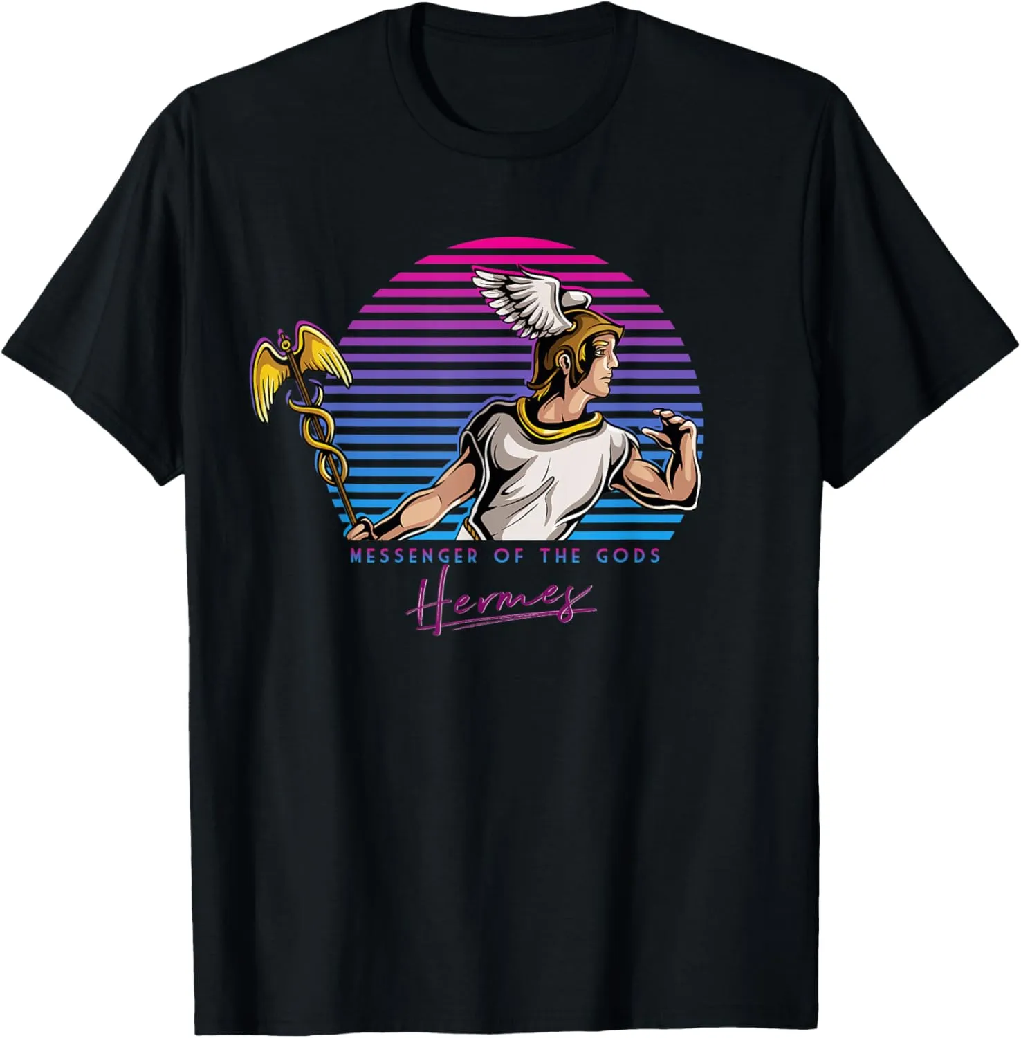 Retro 80s Retrowave Gift Hermes Greek Mythology Shirt