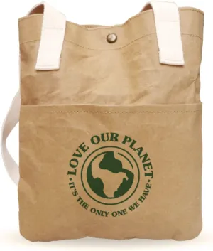 Reusable Grocery Bag – Large Sustainable Washable Paper Tote with Reinforced Seams. Foldable and Durable.