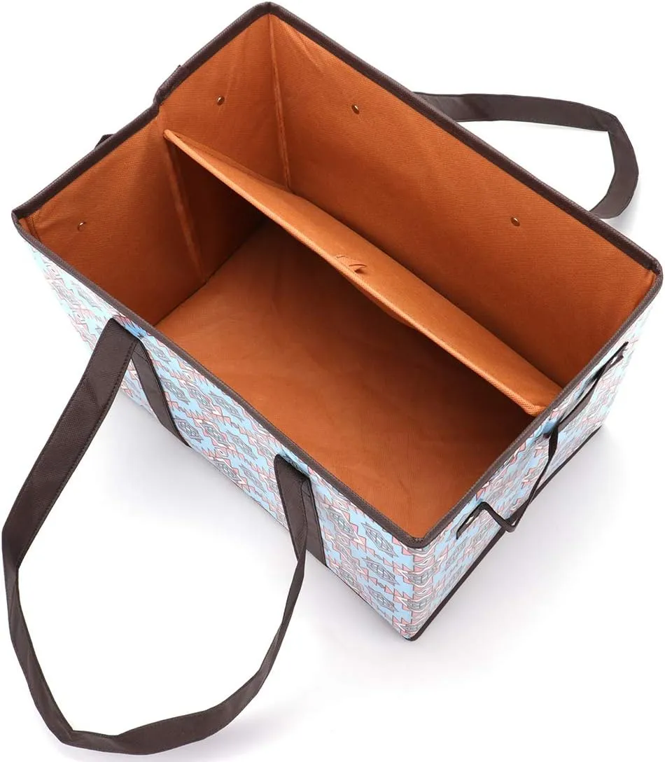 Reusable Grocery Bags Set Durable Heavy Duty Tote Bag Collapsible Grocery Shopping Box Bag with Reinforced Bottom