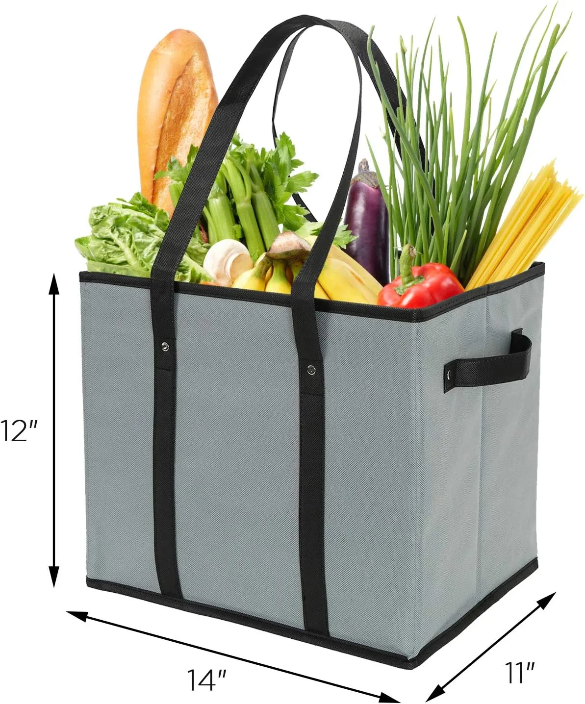 Reusable Grocery Bags Set Durable Heavy Duty Tote Bag Collapsible Grocery Shopping Box Bag with Reinforced Bottom