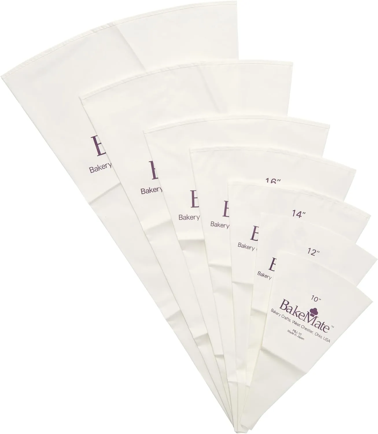 Reusable Pastry, 21" Double-Coated Polyurethane Cake Piping Bag, Reinforced Bottom, Stitched Border, 21 Inch, Multi