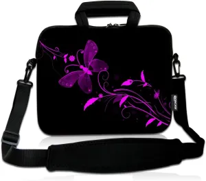 RICHEN 17 inch Laptop Shoulder Bag Carrying Case PC Cover Pouch with Handle Fits 15.6/16/17/17.3/17.4 inch Notebook (16-17.3 inch, Nice Butterfly)