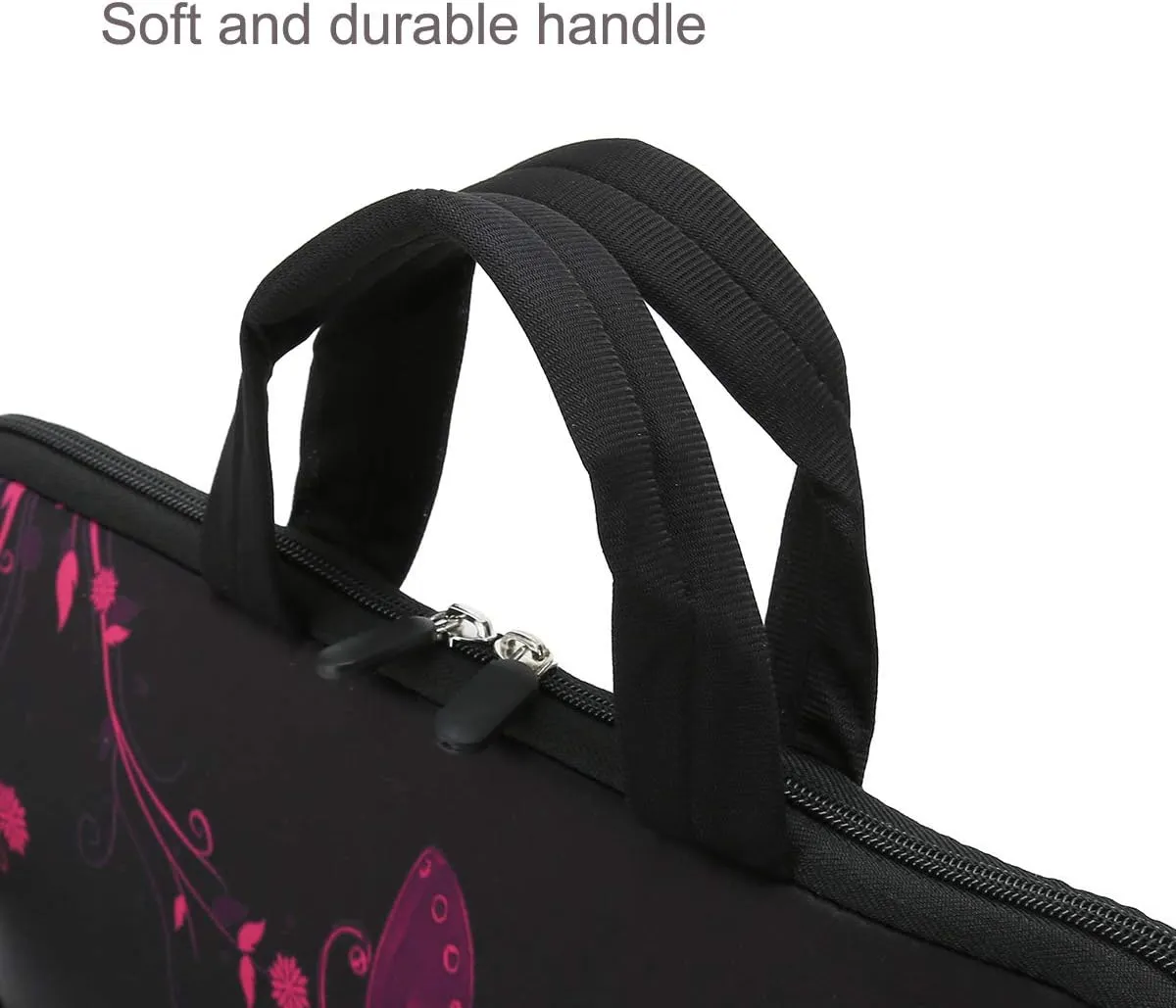 RICHEN 17 inch Laptop Shoulder Bag Carrying Case PC Cover Pouch with Handle Fits 15.6/16/17/17.3/17.4 inch Notebook (16-17.3 inch, Nice Butterfly)