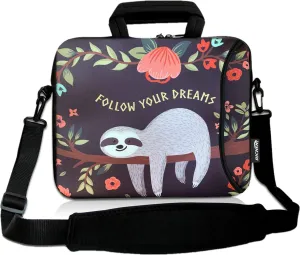 RICHEN 9.7 10 10.1 10.2 inches Messenger Bag Carrying Case with Handle Accessory Pocket Fits 7 to 10-Inch Laptops/Notebook/ebooks/Kids Pad (7-10.2 inch, Sloth)