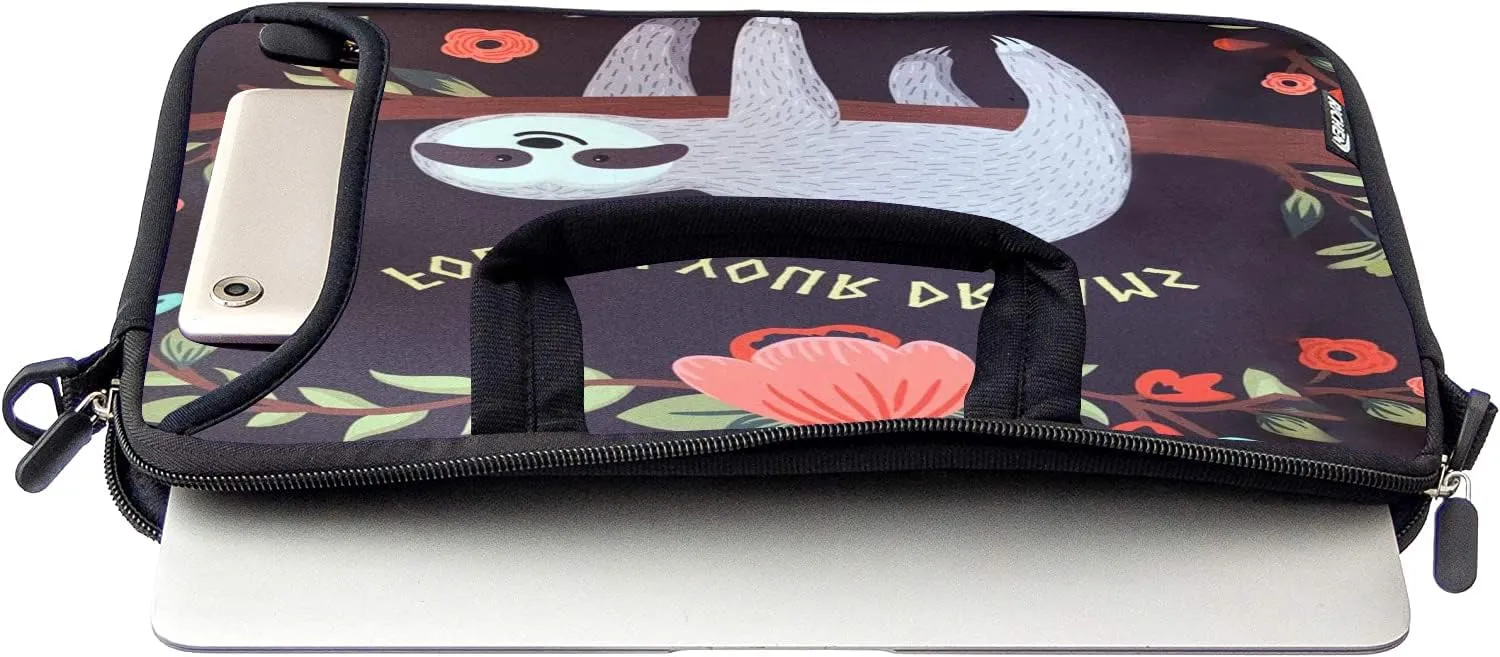 RICHEN 9.7 10 10.1 10.2 inches Messenger Bag Carrying Case with Handle Accessory Pocket Fits 7 to 10-Inch Laptops/Notebook/ebooks/Kids Pad (7-10.2 inch, Sloth)