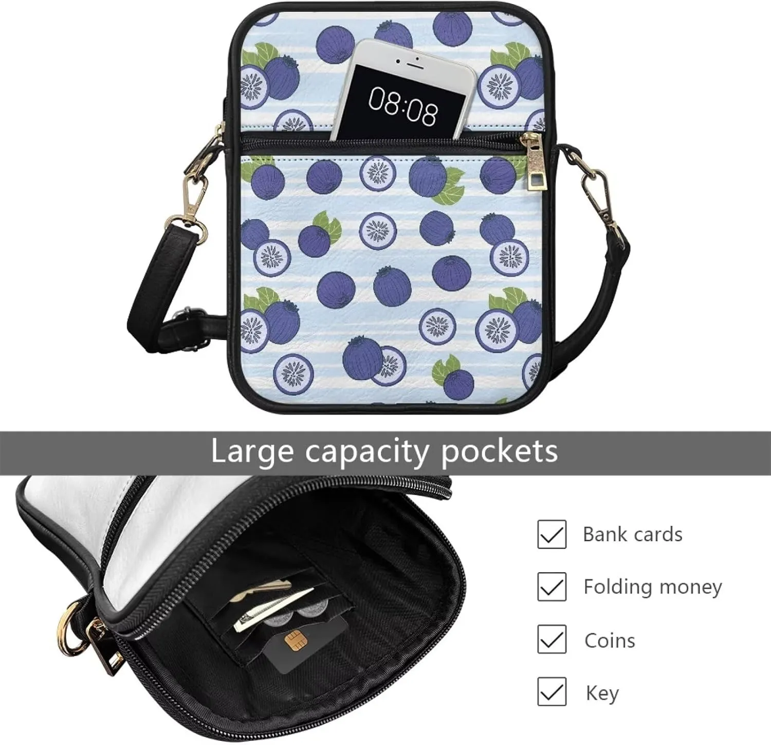 Rnyleeg Leather Messenger Bag Small Crossbody Sling Bag Portable Satchel Bag with Adjustable Shoulder Strap for Everyday Use