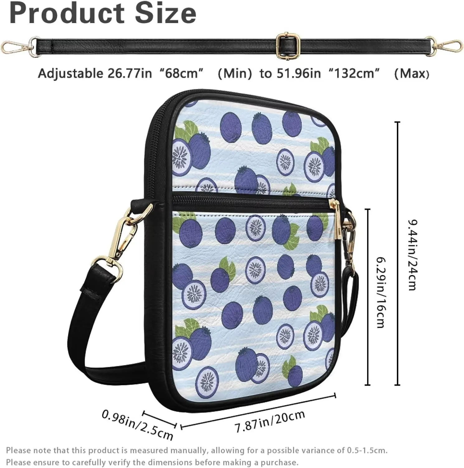 Rnyleeg Leather Messenger Bag Small Crossbody Sling Bag Portable Satchel Bag with Adjustable Shoulder Strap for Everyday Use