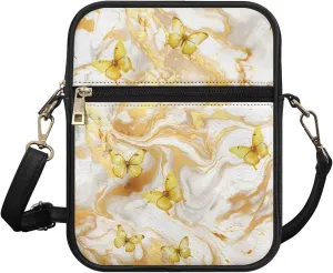 Rnyleeg Leather Messenger Bag Small Crossbody Sling Bag Portable Satchel Bag with Adjustable Shoulder Strap for Everyday Use