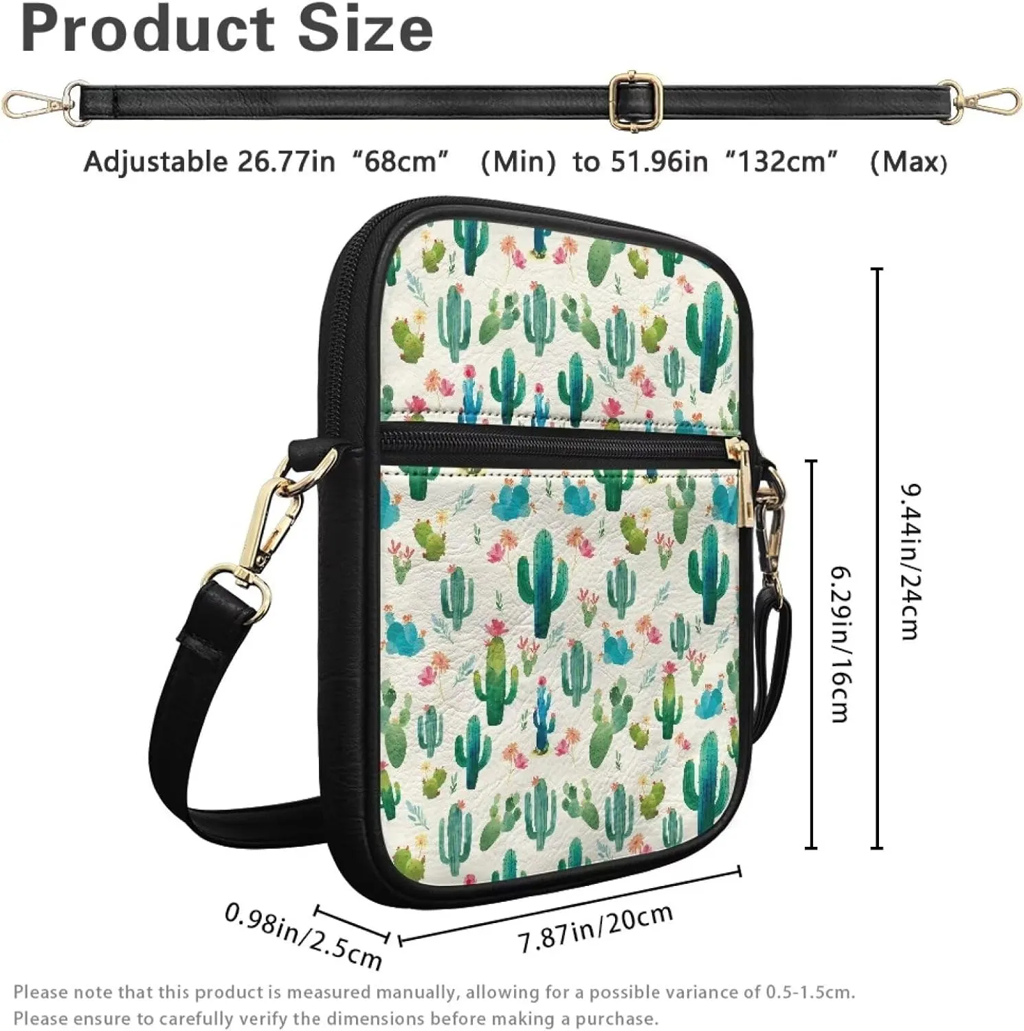 Rnyleeg Leather Messenger Bag Small Crossbody Sling Bag Portable Satchel Bag with Adjustable Shoulder Strap for Everyday Use