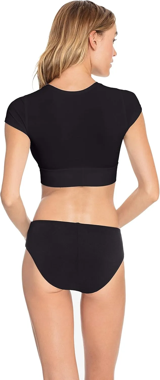 Robin Piccone Women's Ava T-Shirt Top w/Front Tie