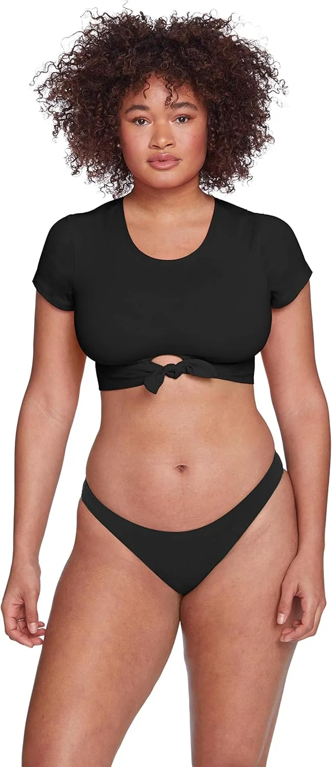 Robin Piccone Women's Ava T-Shirt Top w/Front Tie